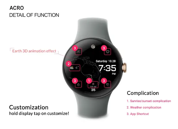 ACRO Space2 Simple Watchface screenshot 7
