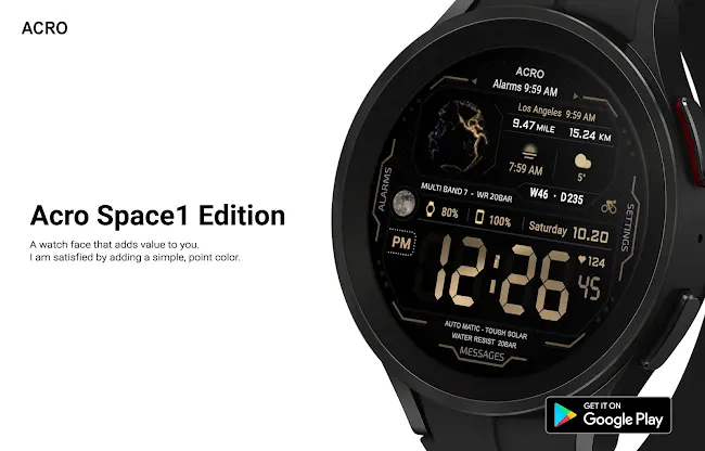 Acro Space1 edtion Watchface screenshot 4