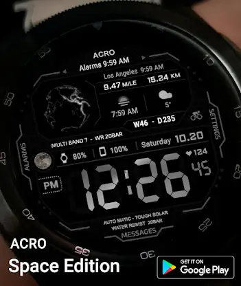 Acro Space1 edtion Watchface screenshot 3