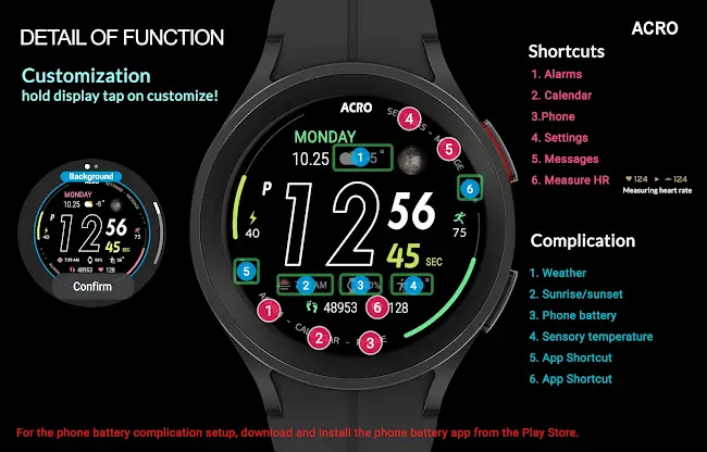 ACRO Sport Run2 Watchface screenshot 5