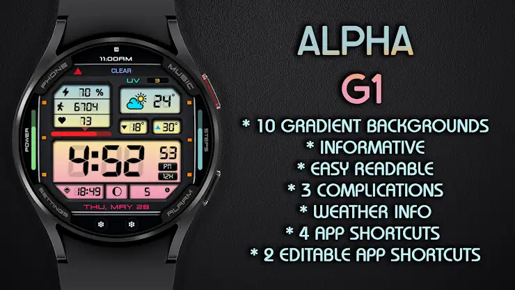 Alpha G1 Watch Face screenshot 5