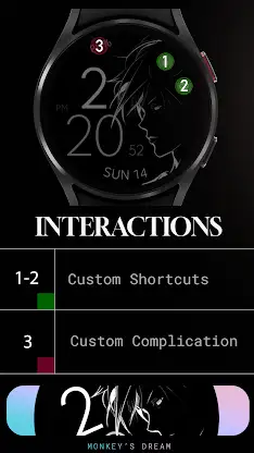 Anime digital manga watch face screenshot 8