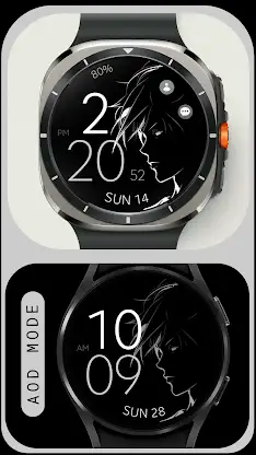 Anime digital manga watch face screenshot 6