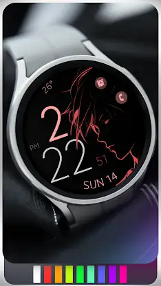 Anime digital manga watch face screenshot 5