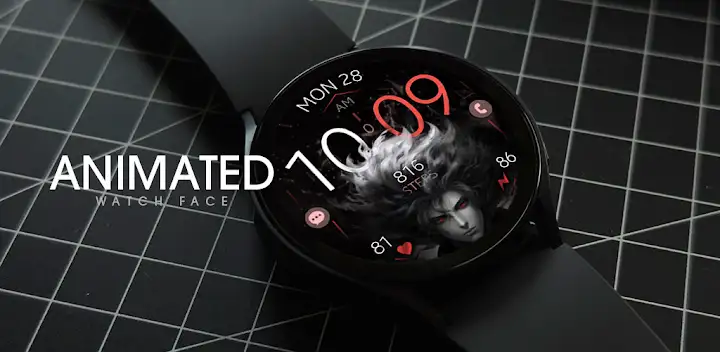 Anime v2 animated watch face — Android app banner