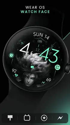 Anime v2 animated watch face screenshot 5
