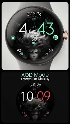Anime v2 animated watch face screenshot 8