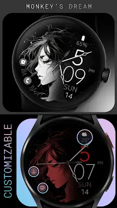 Anime v3 elegant watch face screenshot 3