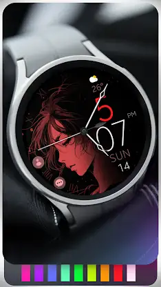 Anime v3 elegant watch face screenshot 4
