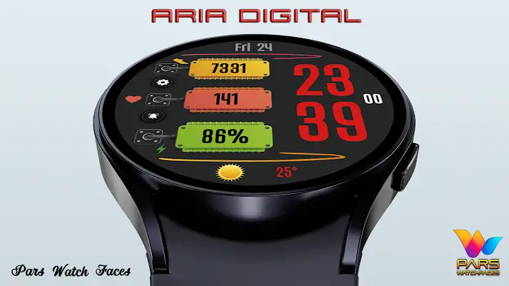 Aria Digital Watch Face screenshot 4