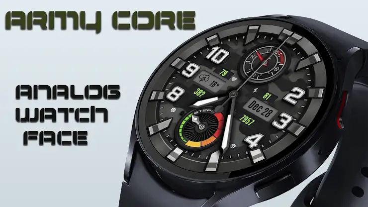 Army Core Analog Watch Face screenshot 3
