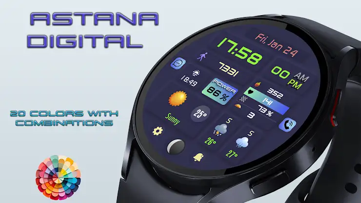 Astana Digital Watch Face screenshot 3