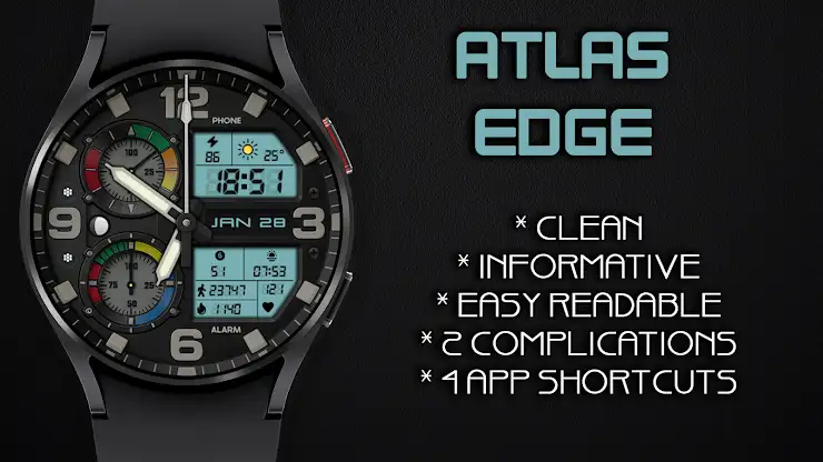 Atlas Edge Hybrid Watch Face screenshot 5