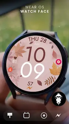 Fall Autumn digital watch face screenshot 1