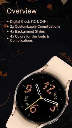 Wear OS - Autumn Watch Face screenshot 2