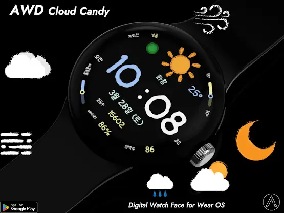 AWD Cloud Candy watchface screenshot 4