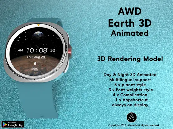 AWD Earth 3D Animated screenshot 2
