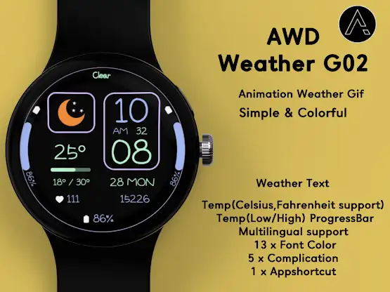 AWD Weather G02 watchface screenshot 1