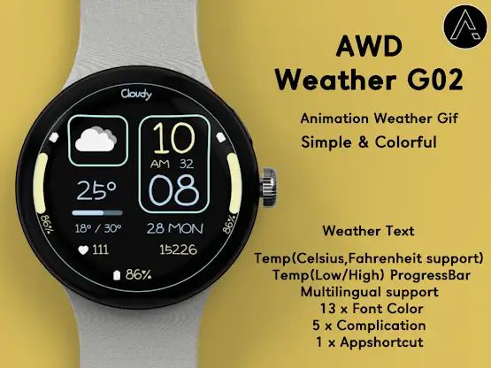 AWD Weather G02 watchface screenshot 4