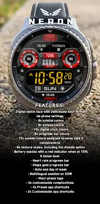 BLZ NERON - Digital Watch Face screenshot 1