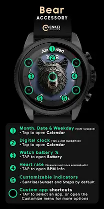 Bear Accessory - watch face screenshot 3