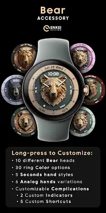 Bear Accessory - watch face screenshot 2