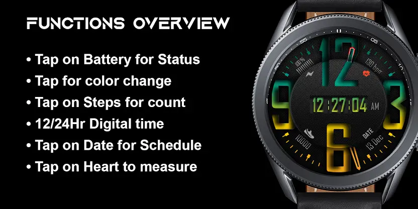[SSP] Big Dial Watch Face screenshot 8
