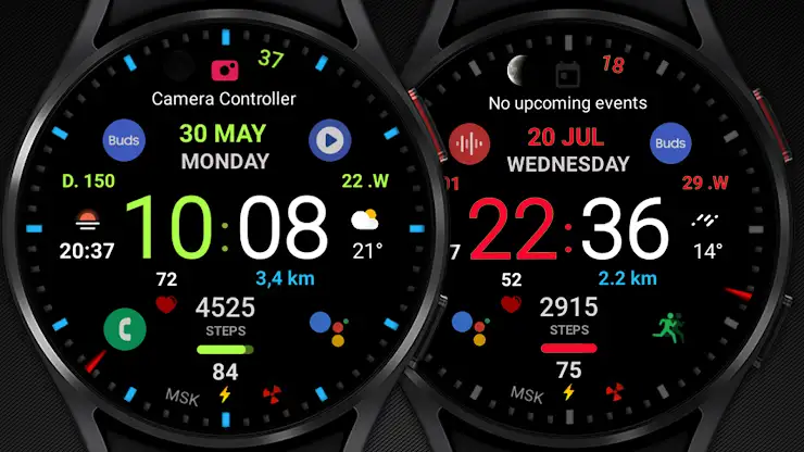 Black practical MOD Watch face screenshot 4