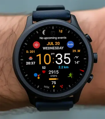 Black practical MOD Watch face screenshot 2