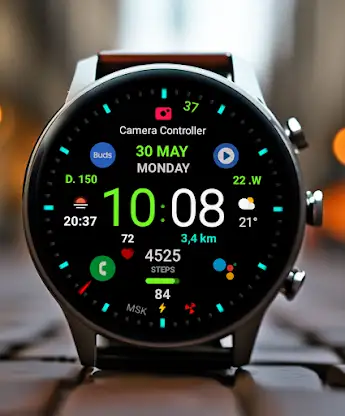 Black practical MOD Watch face screenshot 1