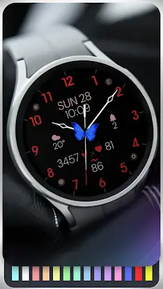 Blue Butterfly Watch Face screenshot 3