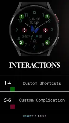 Blue Butterfly Watch Face screenshot 8