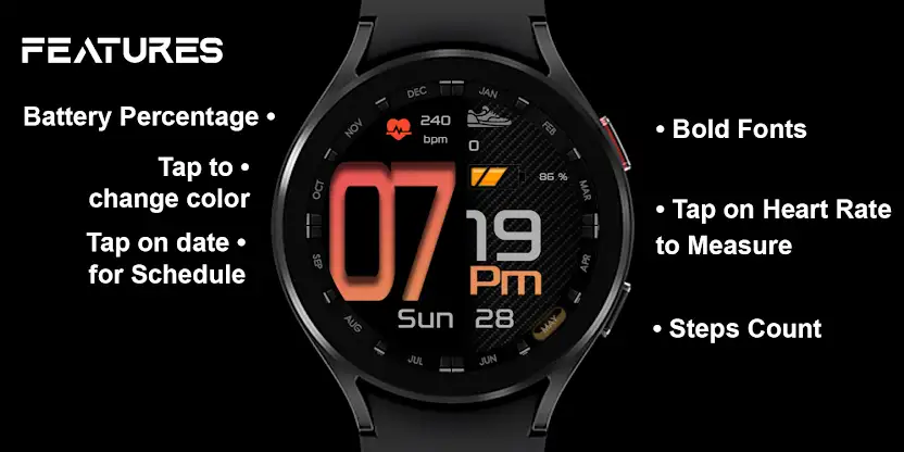 [SSP] Bold Hour Watch Face screenshot 7