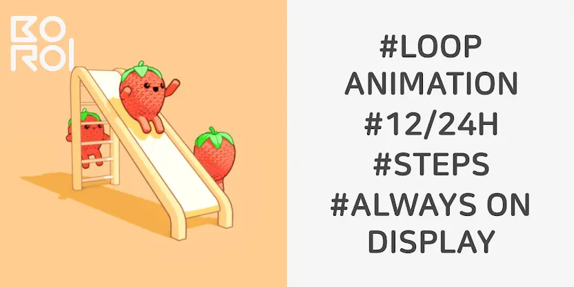 Slide Strawberry Watch face screenshot 1