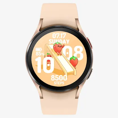 Slide Strawberry Watch face screenshot 6