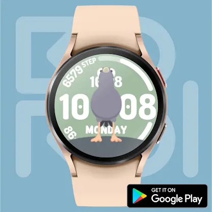 Curious Pigeon Watch face screenshot 3