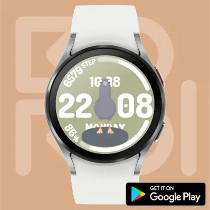 Curious Pigeon Watch face screenshot 4