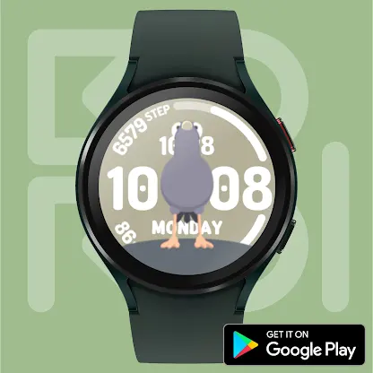 Curious Pigeon Watch face screenshot 5