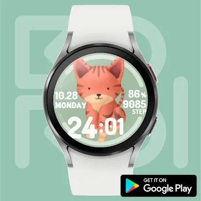 Pixy Cat Watch face screenshot 1