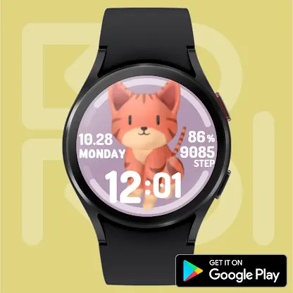Pixy Cat Watch face screenshot 7