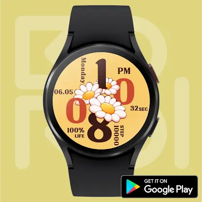 Yellow Flower Drawing Watch screenshot 6
