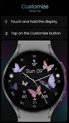 Butterfly Analog v2 Watch Face screenshot 8