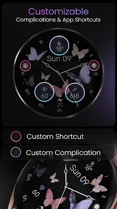 Butterfly Analog v2 Watch Face screenshot 3