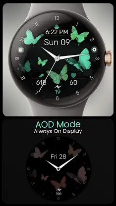Butterfly Analog v2 Watch Face screenshot 7
