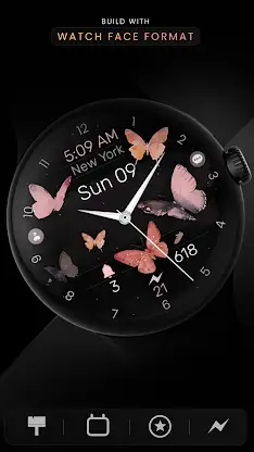 Butterfly Analog v2 Watch Face screenshot 6