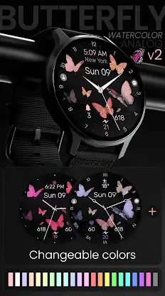 Butterfly Analog v2 Watch Face screenshot 4