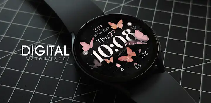 Butterfly Digital Watch Face — Android app banner