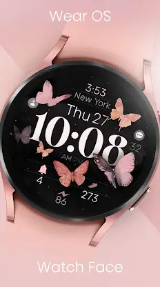 Butterfly Digital Watch Face screenshot 2