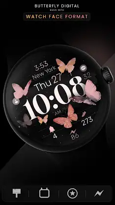 Butterfly Digital Watch Face screenshot 6