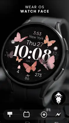 Butterfly Digital Watch Face screenshot 5